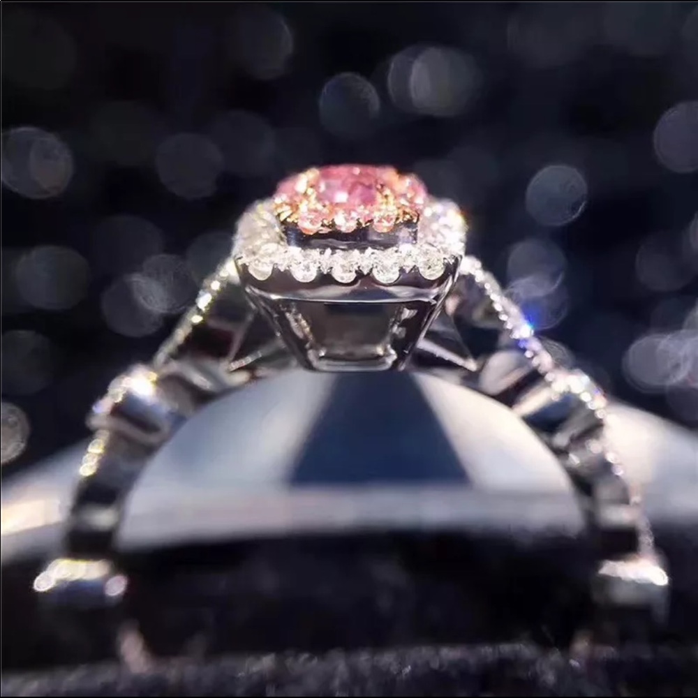Sterling silver pink sapphire ring - Picture 3 of 5